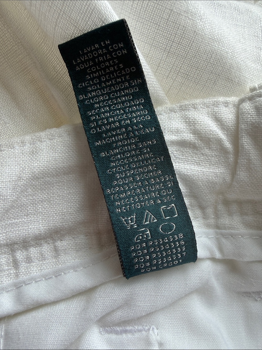 Perry Ellis White Linen-Blend Pants - Picture 8 of 9